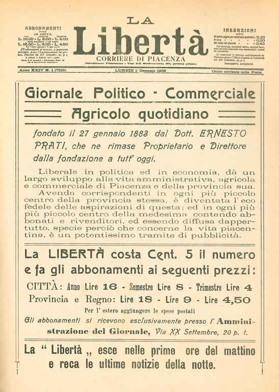 Pubblicità Libertà 1908