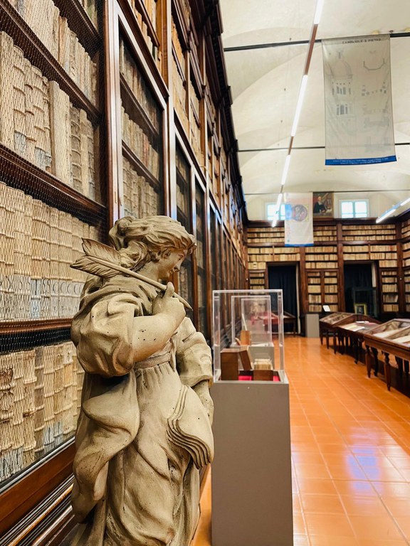 Le sculture in biblioteca